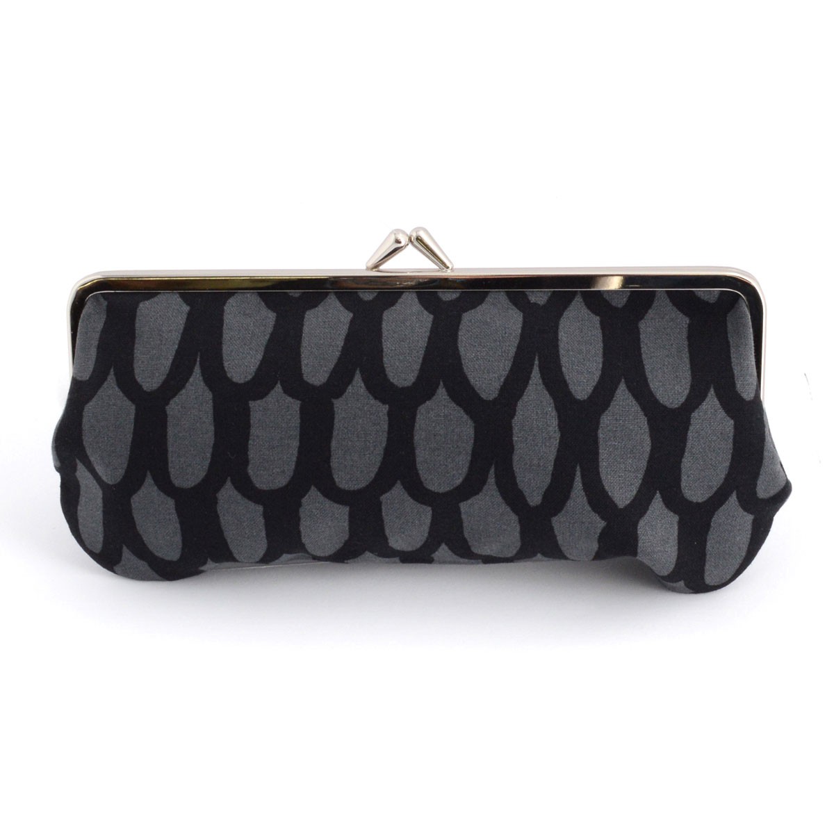 マリメッコ marimekko 042987 992 dark grey/black SILMALASIKUK PIKKU SUOMU がま口 コットンパース ポーチ メガネケース 小物入れ