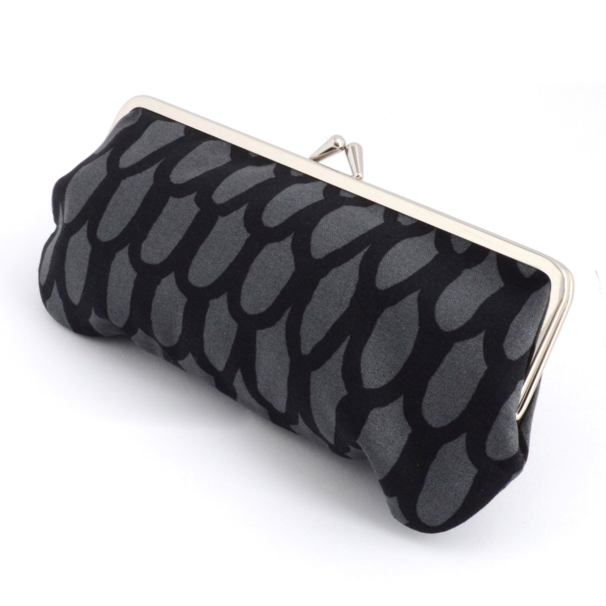 マリメッコ marimekko 042987 992 dark grey/black SILMALASIKUK PIKKU SUOMU がま口 コットンパース ポーチ メガネケース 小物入れ