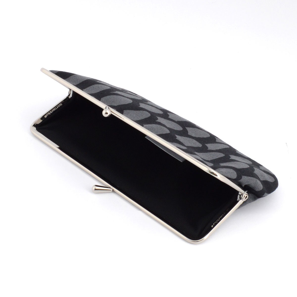 マリメッコ marimekko 042987 992 dark grey/black SILMALASIKUK PIKKU SUOMU がま口 コットンパース ポーチ メガネケース 小物入れ
