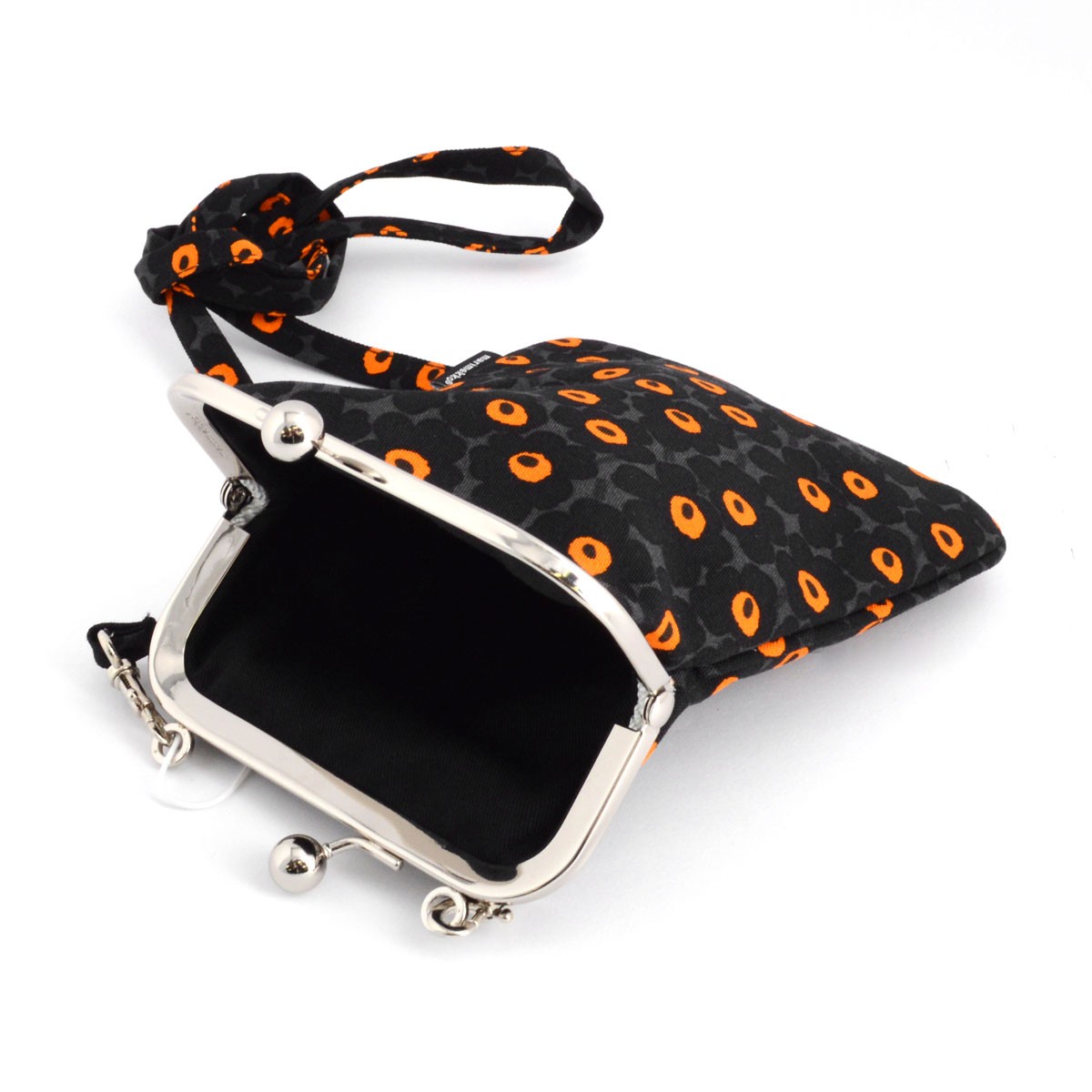 マリメッコ marimekko 042990 992 grey/black/orange RIMMI PIKKUINEN UNIKKO がま口 ミニ・ショルダーバッグ ポシェット ナナメ掛け
