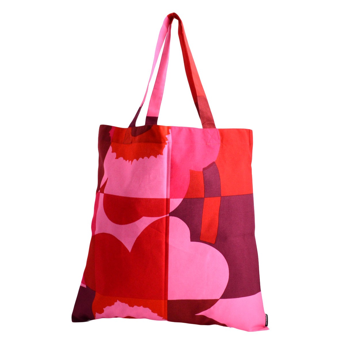 マリメッコ marimekko 067302 330 red/pink RUUTU-UNIKKO BAG 44X43cm ファブリック トートバッグ  エコバッグ