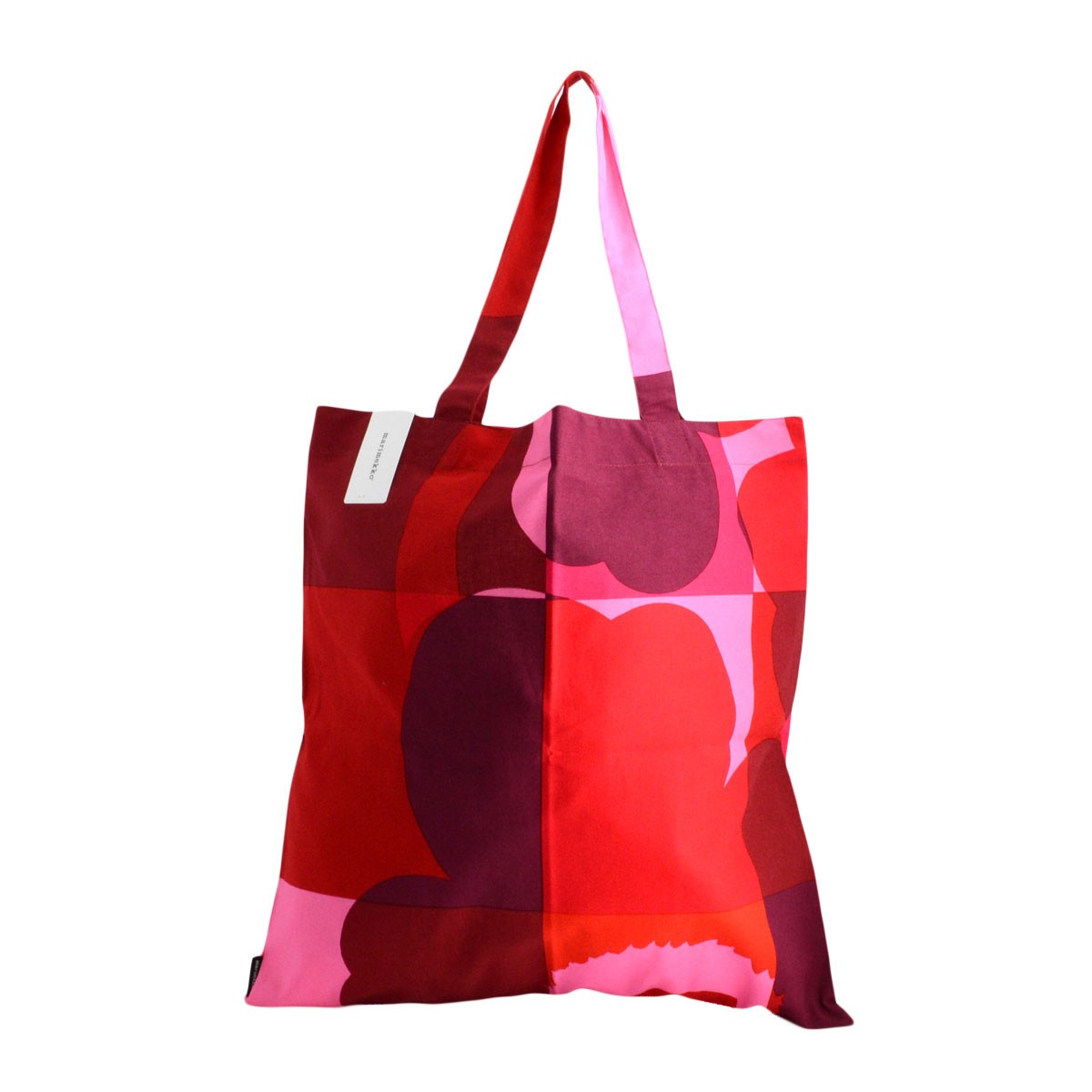 マリメッコ marimekko 067302 330 red/pink RUUTU-UNIKKO BAG 44X43cm ファブリック トートバッグ  エコバッグ