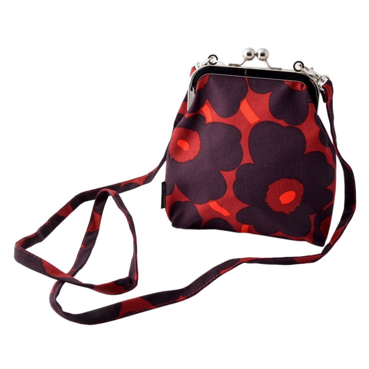 マリメッコ marimekko 043846 342 コットンキャンバス がま口 ミニ ショルダーバッグ ROOSA MINI UNIKKO