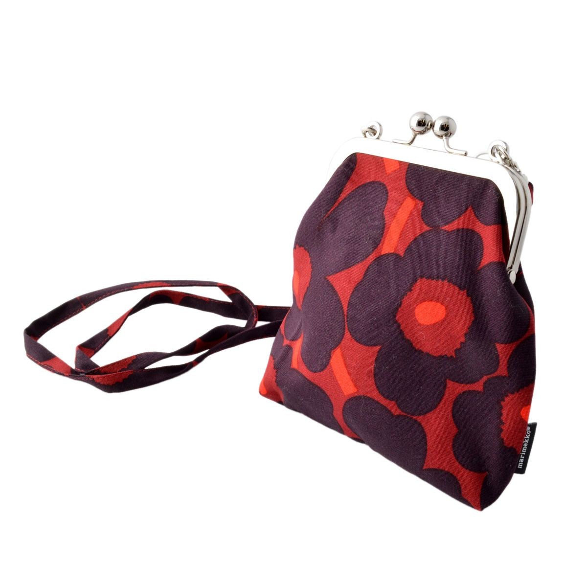 マリメッコ marimekko 043846 342 コットンキャンバス がま口 ミニ ショルダーバッグ ROOSA MINI UNIKKO