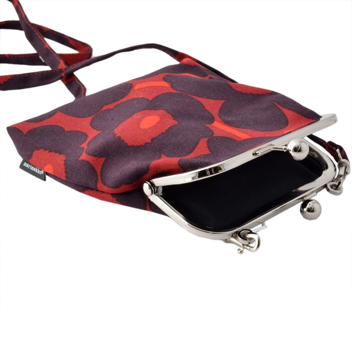 マリメッコ marimekko 043846 342 コットンキャンバス がま口 ミニ ショルダーバッグ ROOSA MINI UNIKKO