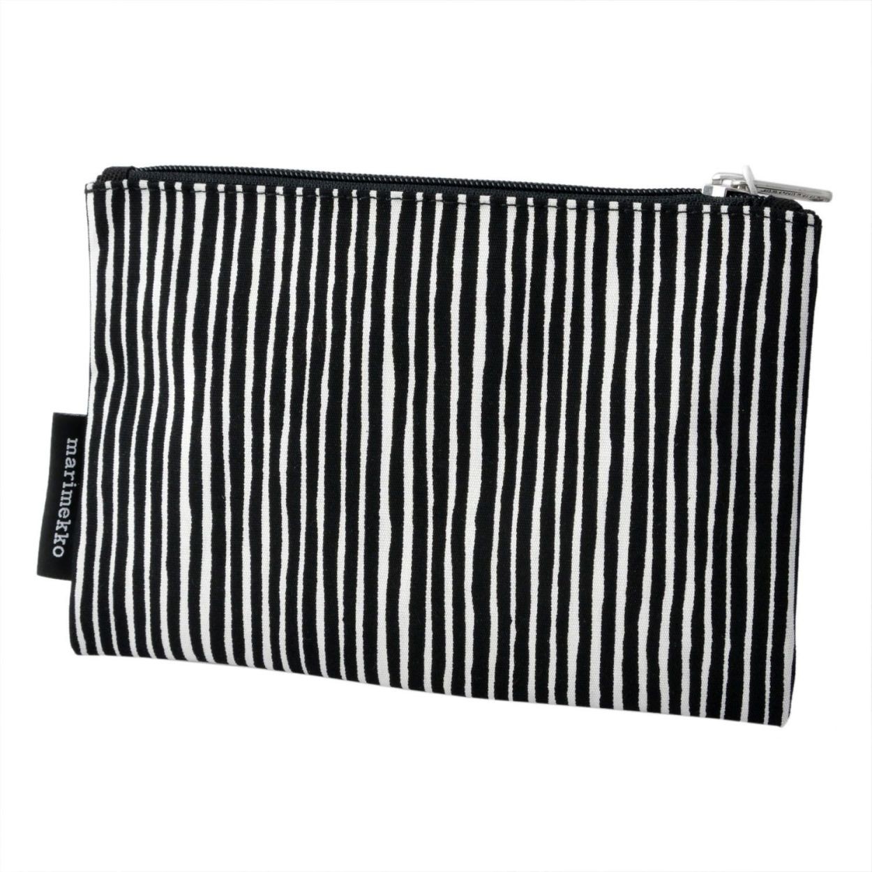 マリメッコ marimekko 043453 190 コットンキャンバス コスメポーチ 小物入れ KEIJULI VARVUNRAITA POUCH