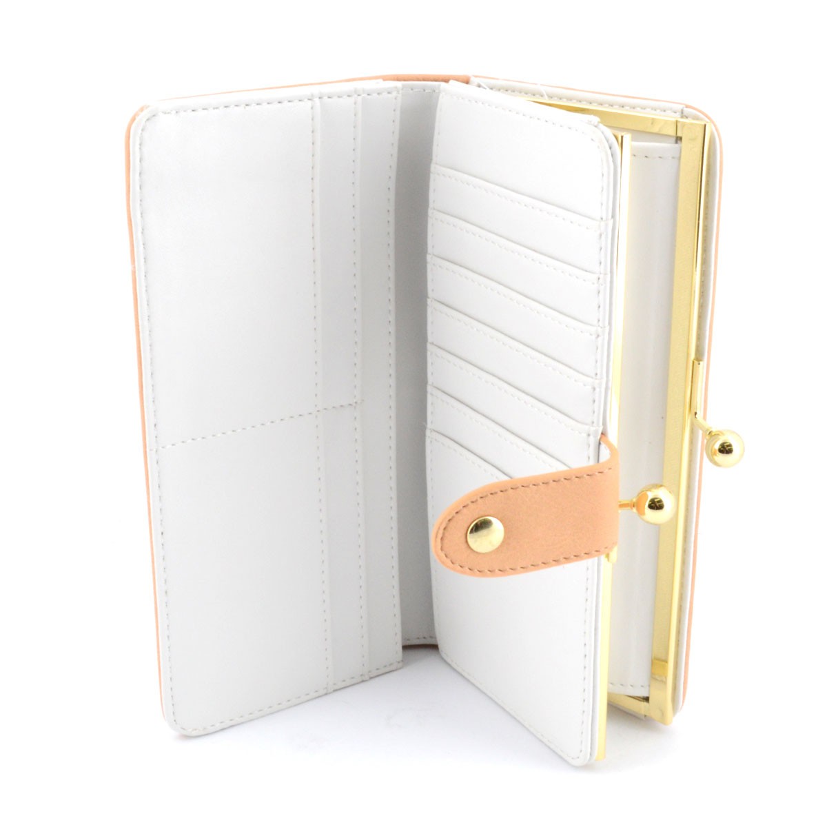 アネロ anello  ZU-M0018-FL  フラワープリント 花柄 がま口小銭入れ付 長財布