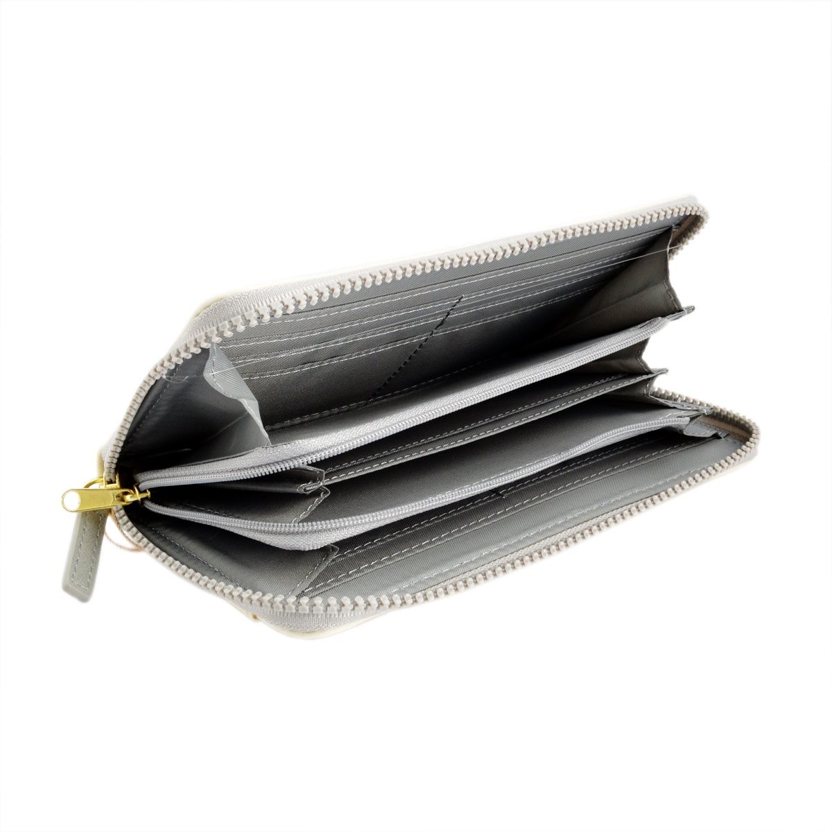 アネロ anello  ZH-L0282-GY POLAR BEAR BENJAMIN オシャレなシロクマ ベンジャミン ラウンドファスナー長財布 ロングウォレット