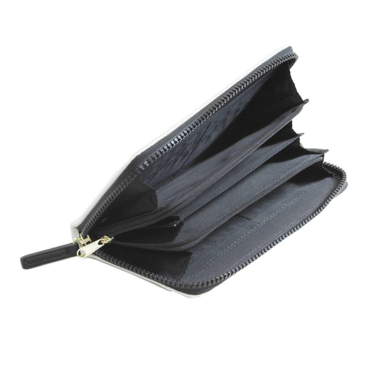 アネロ ZH-L0282-BK POLAR BEAR BENJAMIN オシャレなシロクマ ベンジャミン ラウンドファスナー長財布