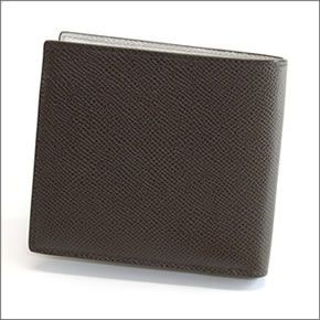 バリー BYIE.B 161 BARK 14/MOUSSE 14 小銭入れ付 二つ折り財布 型押しカーフ