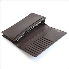 バリー TALIRO 271 CHOCOLATE ファスナー小銭入れ付 二つ折り長財布 カーフ