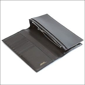 バリー TALIRO 290 BLACK ファスナー小銭入れ付 二つ折り長財布 カーフ