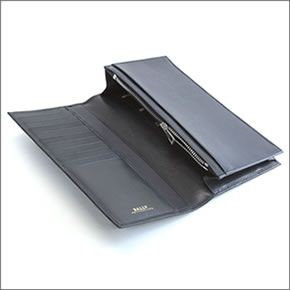 バリー TALIRO 517 NEW BLUE ファスナー小銭入れ付 二つ折り長財布 カーフ