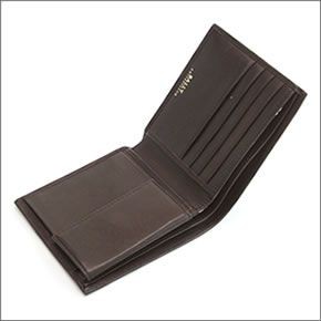 バリー TYE 271 CHOCOLATE 小銭入れ付 二つ折り財布 型押しカーフ