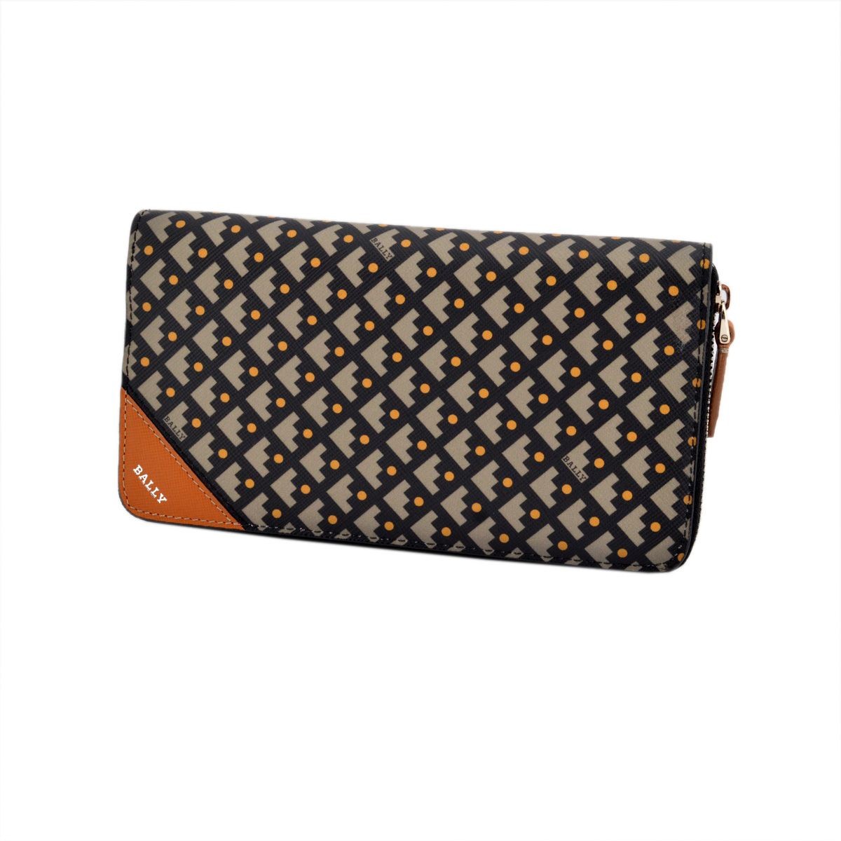 バリー BALLY BRISEN 61 6194795 ラウンドファスナー 長財布 CRESCENT TOILE