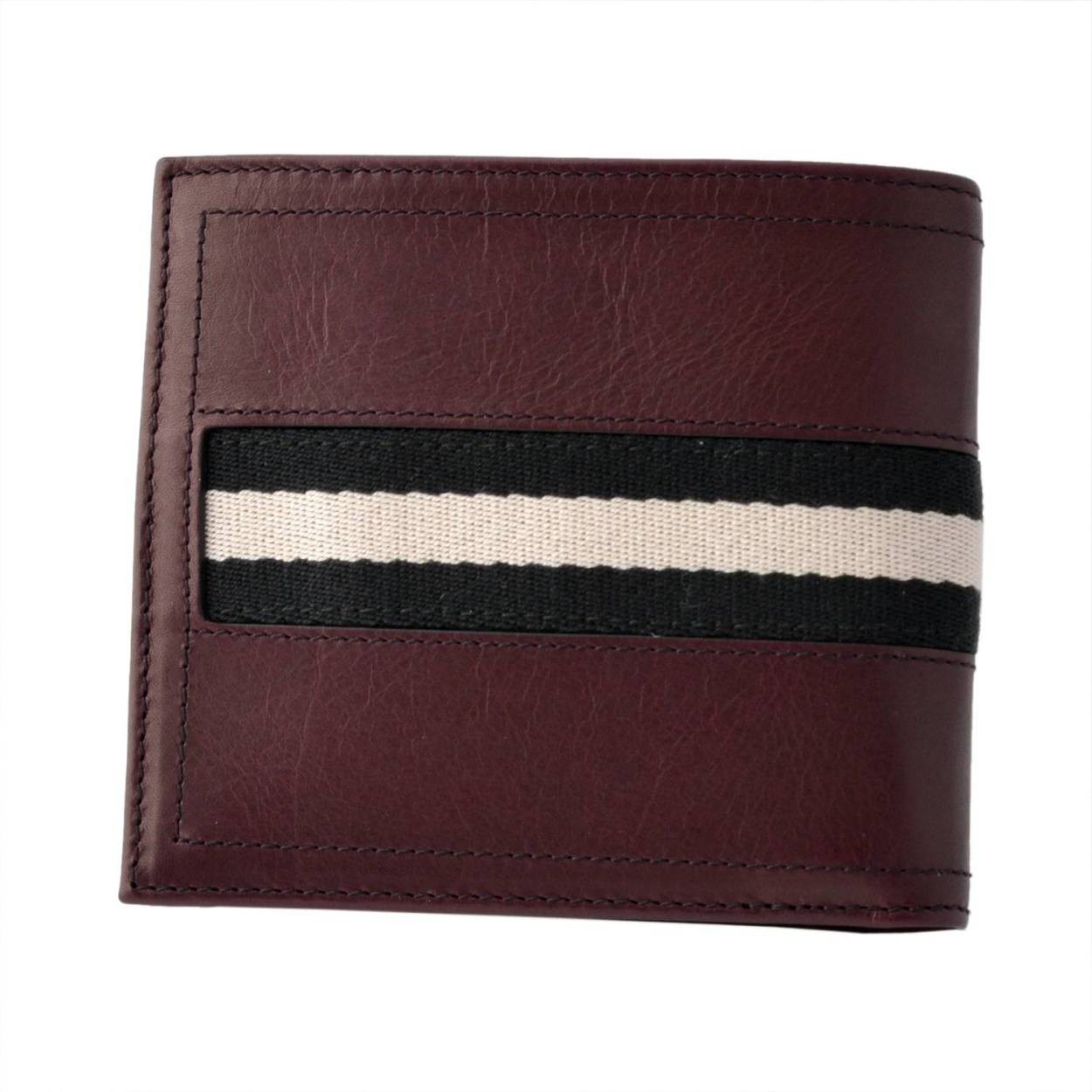 バリー BALLY TOLLEN.T 596 6214868 メンズ バリーストライプ 二つ折り財布 小銭入れ無し