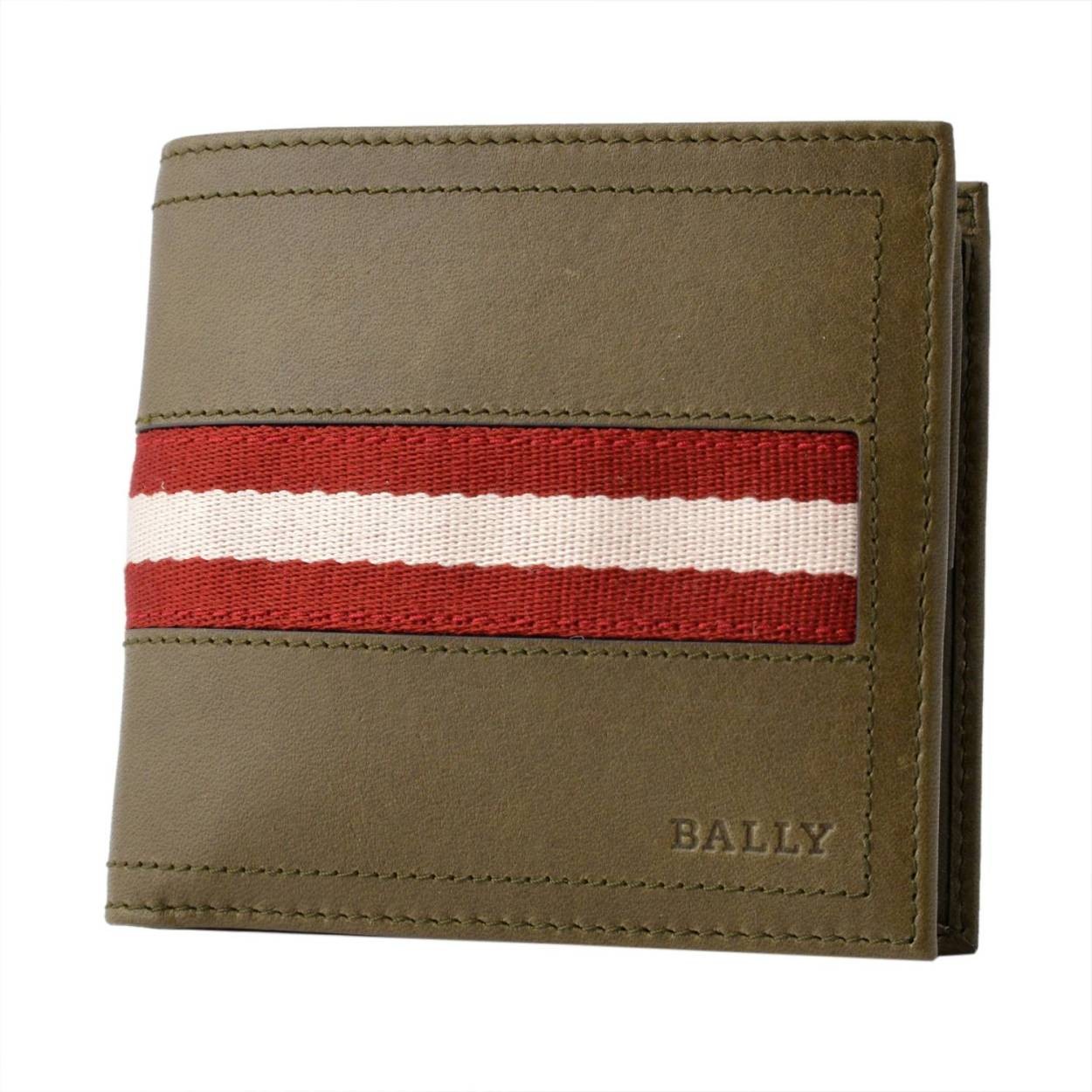 バリー BALLY TYE 699 6214887 メンズ バリーストライプ 小銭入れ付 二つ折り財布