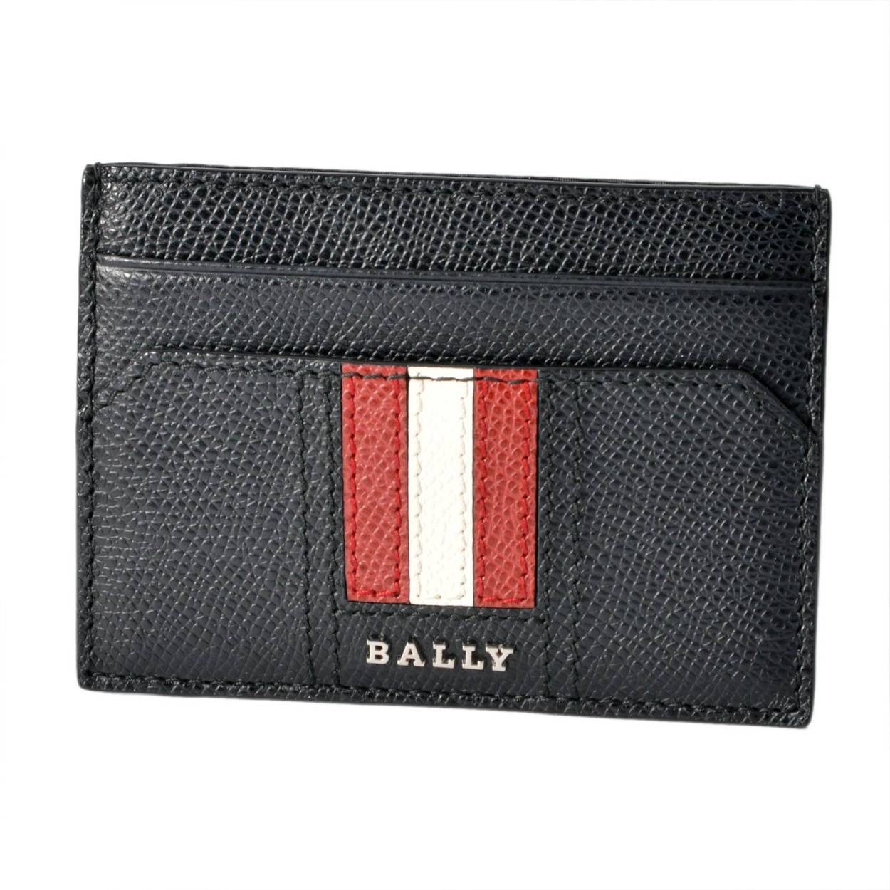 バリー BALLY TACLIPO.LT 10 6218037 バリーストライプ マネークリップ付 カードケース 名刺入れ