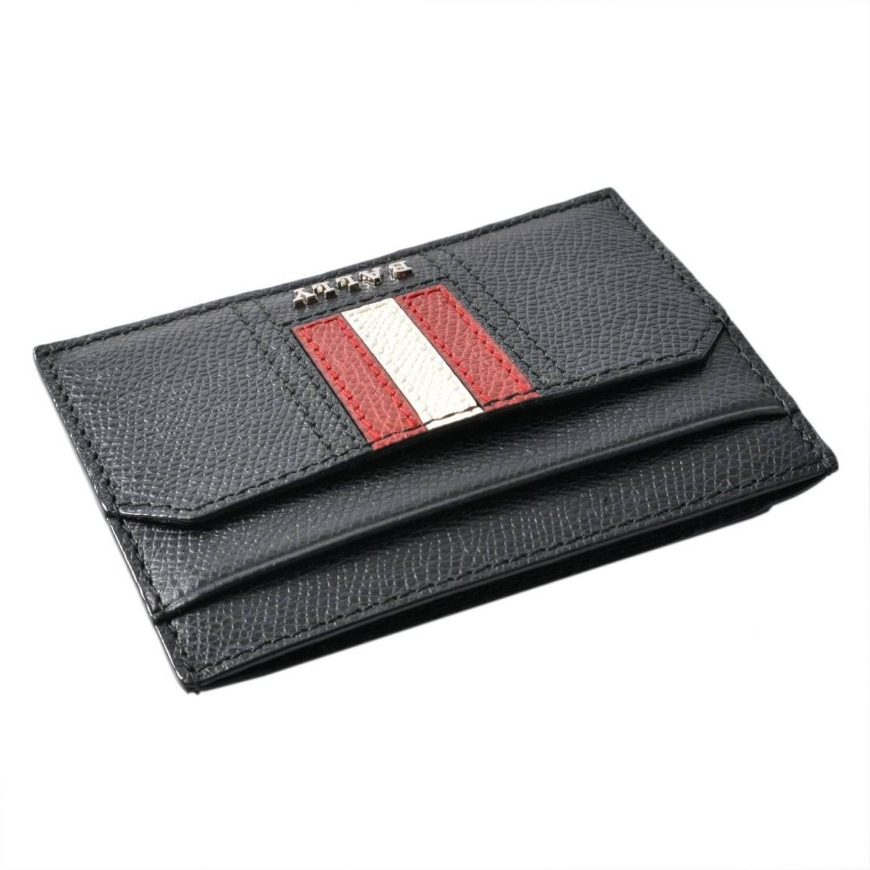 バリー BALLY TACLIPO.LT 10 6218037 バリーストライプ マネークリップ付 カードケース 名刺入れ