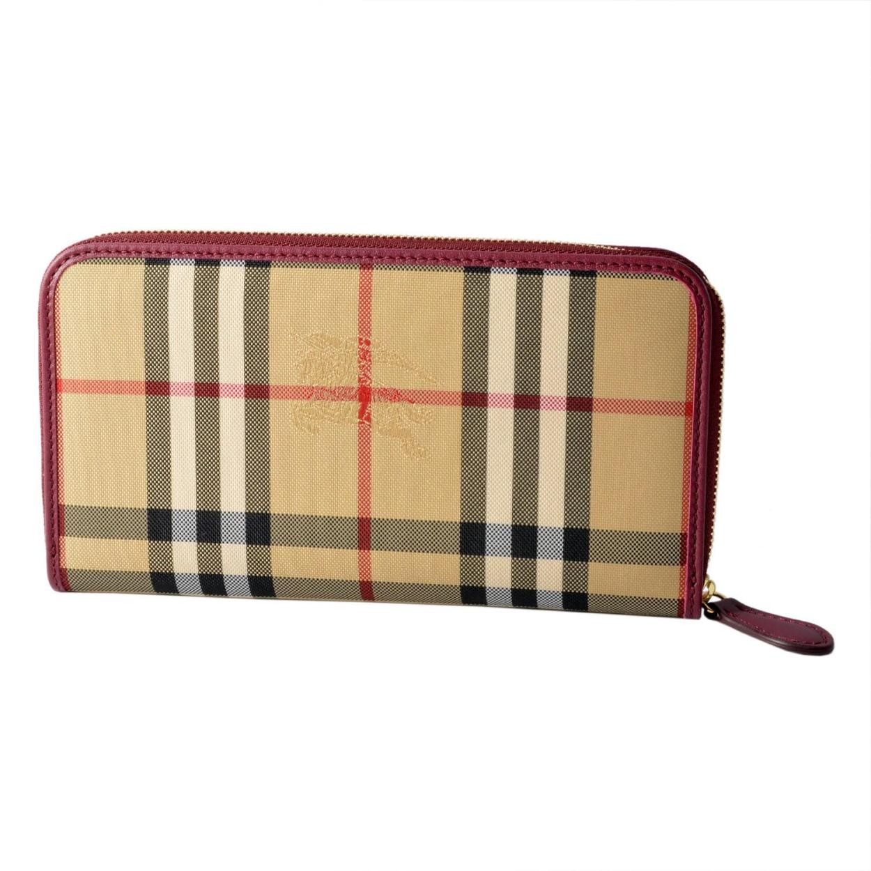 バーバリー BURBERRY 3988096 ラウンドファスナー長財布 HORSEFERRY CHECK