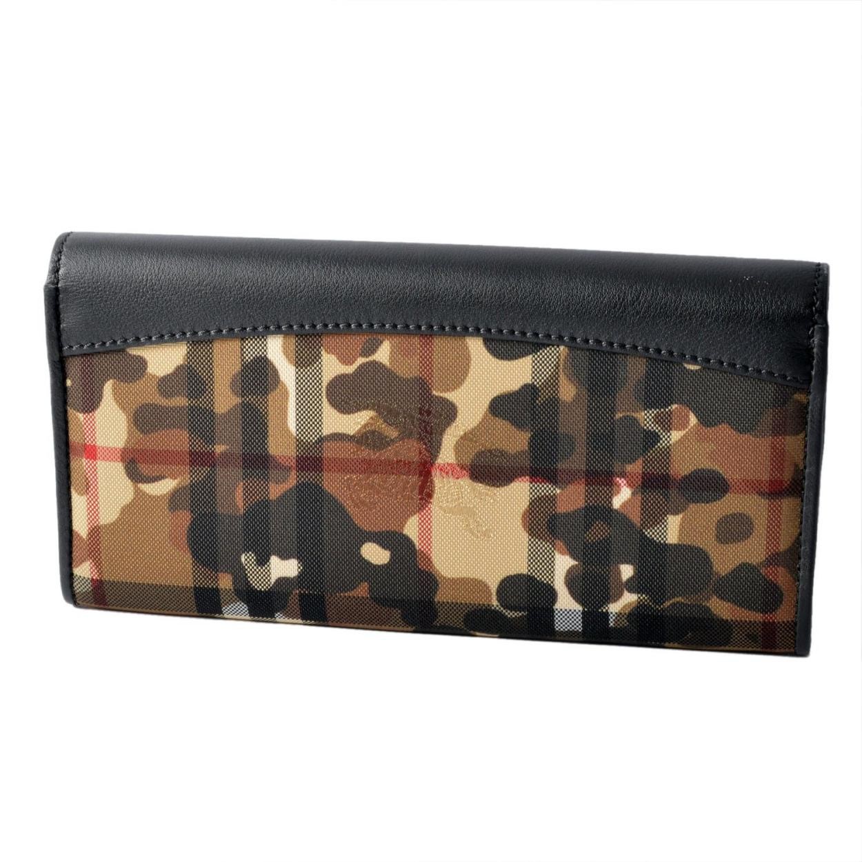 バーバリー BURBERRY 3996533 二つ折り長財布 CAMOUFLAGE PRINT/HORSEFERRY CHECK