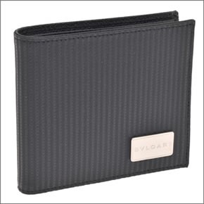 ブルガリ MILLERIGHE ミレリゲ 二つ折り小銭入れ付き 財布 ブラック 25541 MILLERIGHE/BLK   