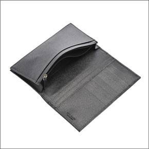 ブルガリ MILLERIGHE  ミレリゲ ファスナー付 二つ折り 長財布 ブラック 25550 BLK