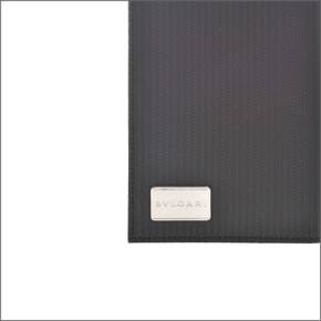 ブルガリ MILLERIGHE  ミレリゲ ファスナー付 二つ折り 長財布 ブラック 25550 BLK