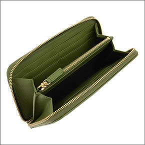 ブルガリ ≪取り寄せ商品≫ ラウンドファスナー 長財布 グリーンティー 35181 CALF/GRNTEE