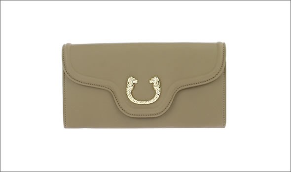 ブルガリ ≪取り寄せ商品≫ ライオンモチーフ金具付 二つ折り長財布 35242 CALF/VET