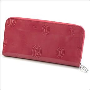 カルティエ L3001253 HAPPY BIRTHDAY ハッピーバースデー 2Cロゴ型押し ラウンドファスナー長財布