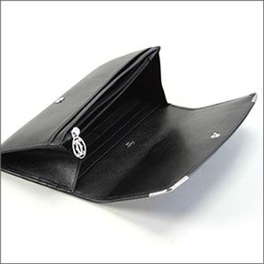 カルティエ L3001295 Marcello マルチェロ  2Cロゴステッチ 二つ折り長財布