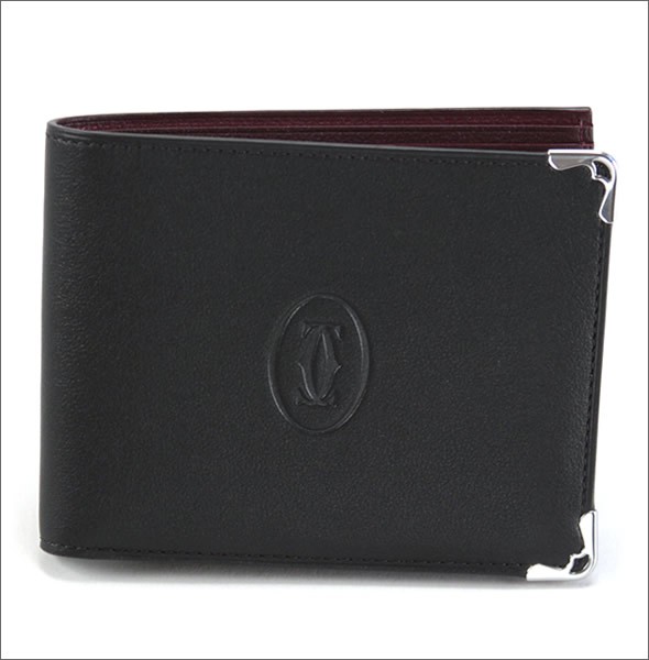 カルティエ L3001369 MUST  マスト 2Cロゴ型押し 小銭入れ付 二つ折り財布