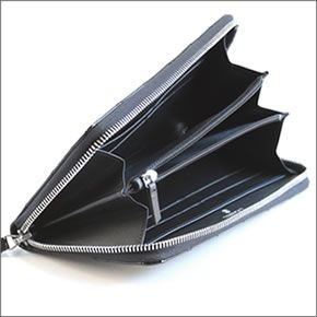 シャネル  50097 Y06830 94305 PATENT BLACK マトラッセ キルティング エナメル パテントレザー ラウンドファスナー長財布