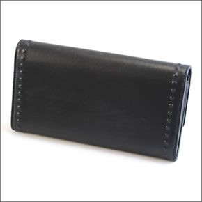 シャネル  80005 Y25070 94305 LAMB BLACK ココマーク エンボス ラムスキン 二つ折り長財布