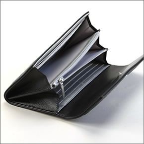 シャネル  50084 Y01480 C0790 NOIR/ARGENT カメリア ココマーク エンボス 型押し ラムスキン 二つ折り長財布