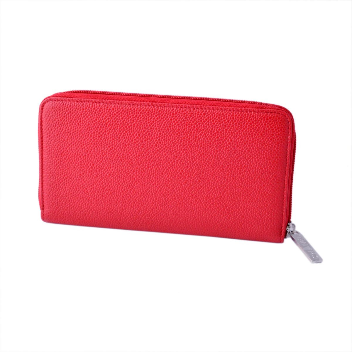 シャネル CHANEL  50071 Y01588 0A347  COCO ロゴエンボス キャビアスキン 型押しカーフスキン ラウンドファスナー長財布