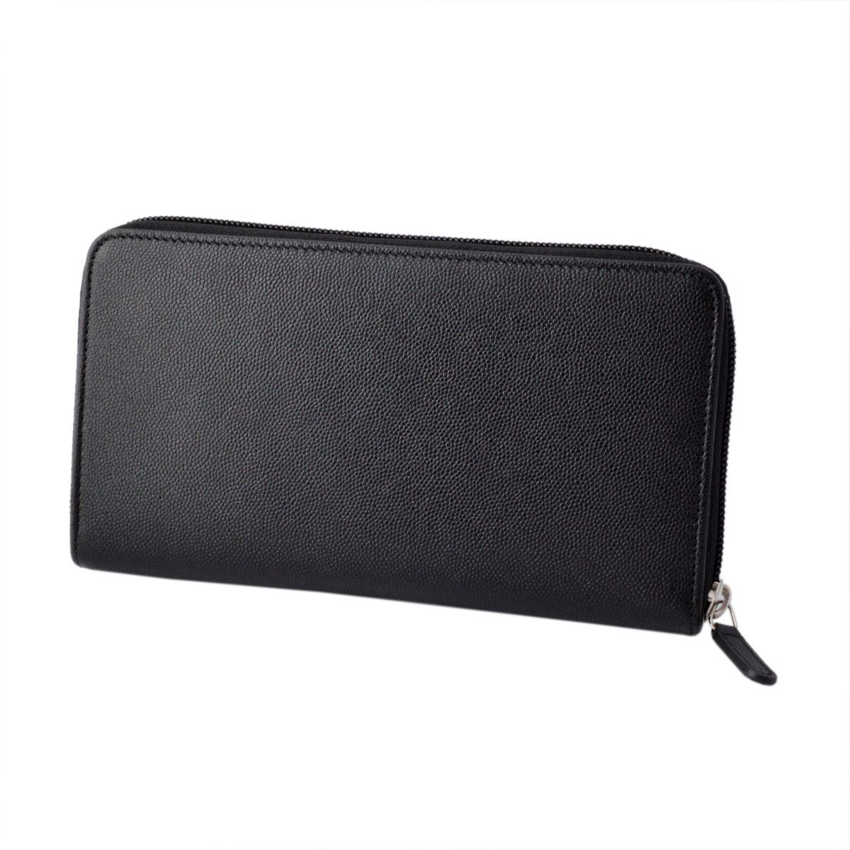 シャネル CHANEL  84065 Y25523 94305 COCO ロゴボタン キャビアスキン オーガナイザー ラウンドファスナー長財布 トラベルウォレット