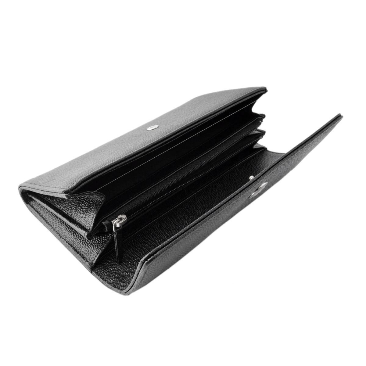 シャネル CHANEL  84067 Y25523 94305 COCO ロゴボタン キャビアスキン 二つ折り 長財布