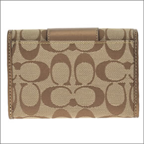 【COACH】コーチ ペネロピシグネチャー 二つ折りファスナー付財布 カーキ/ブロンズ 42193 BKHBZ
