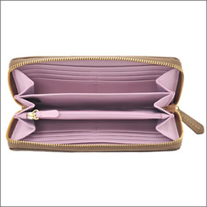 【COACH】コーチ ペネロピシグネスリム ラウンドファスナー長財布 カーキ/ブロンズ 43439 BKHBZ