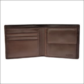 コーチ コーチ ヘリテージ ストライプ ブレスト  メンズ 二つ折り財布（小銭入れ付） カーキ/マホガニー 74216 KH/MA