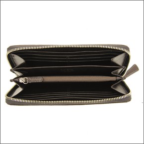 コーチ サットン シグネチャー ラウンドファスナー長財布　カーキ/マホガニー 44026 SKHMA