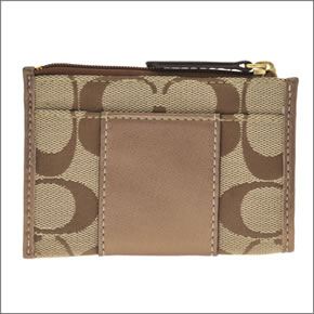 コーチ ペネロピシグネチャー ミニスキニー コインケース 小銭入れ カーキ/ブロンズ　 42191 BKHBZ