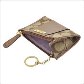 コーチ ペネロピシグネチャー ミニスキニー コインケース 小銭入れ カーキ/ブロンズ　 42191 BKHBZ