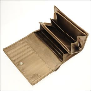コーチ サットンシグネチャー 二つ折り財布 カーキ×ブロンズ 43986 SKHBZ