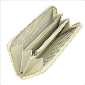 コーチ POPPY ポピー キルテッド レザー ラウンドファスナー長財布 オフホワイト 47885 SV/PH