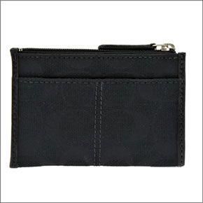 コーチ サットン シグネチャー ミニ スキニー　 コインケース　小銭入れ　ブラック/ブラック 43967 SBKBK