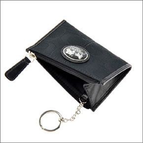 コーチ サットン シグネチャー ミニ スキニー　 コインケース　小銭入れ　ブラック/ブラック 43967 SBKBK