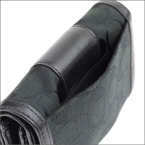 コーチ サットンシグネチャー 二つ折り財布 ブラック/ブラック 43986 SBKBK